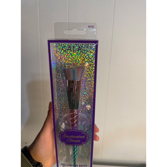 CALA Enchanted Glam Pro Contour Brush Iridescent Unicorn Handle NEW Makeup Tools - Picture 4 of 6